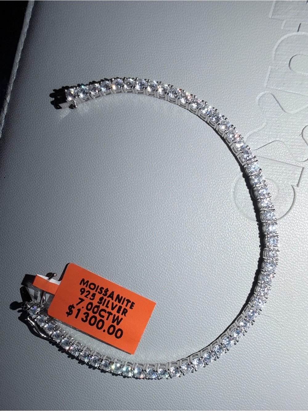 Sterling Silver Moissanite Tennis Bracelet